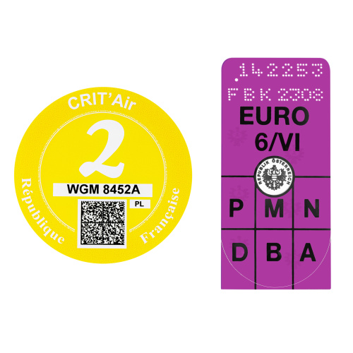 Austria Francja Nalepka ekologiczna 